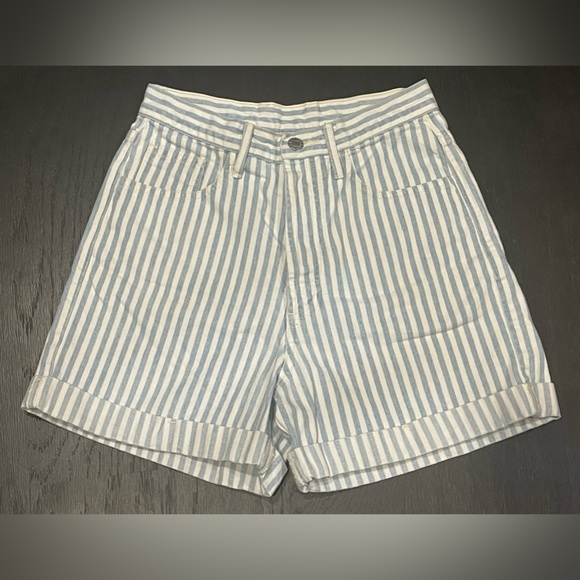 Rare!!! Vintage Guess by Georges Marciano Striped Denim Shorts Size 29 - Picture 3 of 8